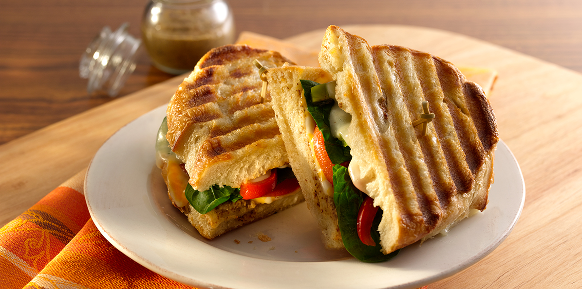 Vegetarian Grilled Panini Recipe | Sargento® Mozzarella