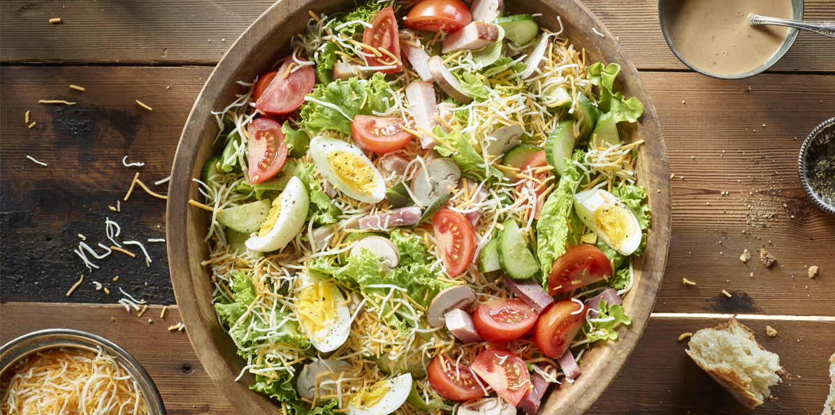 Classic Chefs Salad  Sargento® Shredded Cheddar Jack Cheese