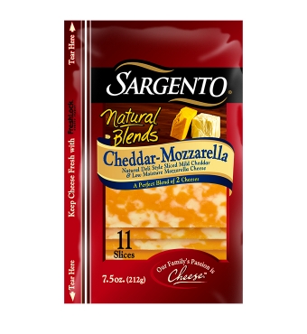 Sargento® Natural Blends® Sliced Cheddar-Mozzarella Cheese ...
